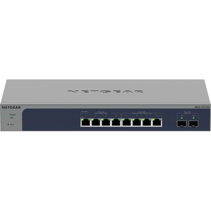 Netgear 8-Port Multi-Gigabit/10g Ethernet Smart Managed Pro Switch with 2 SFP+ Ports (MS510TXM)